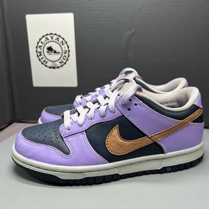 Nike Dunk Low Lilac Purple Metallic Copper Custom Shoe DX1663-400 Women Size 5.5